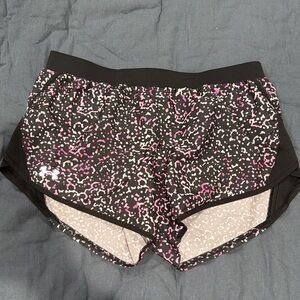 Under Armour Black and Pink Athletic Shorts